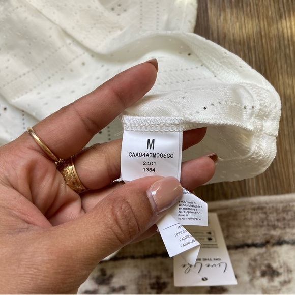 Cupshe White Eyelet Muscle Tee - Picture 8 of 10